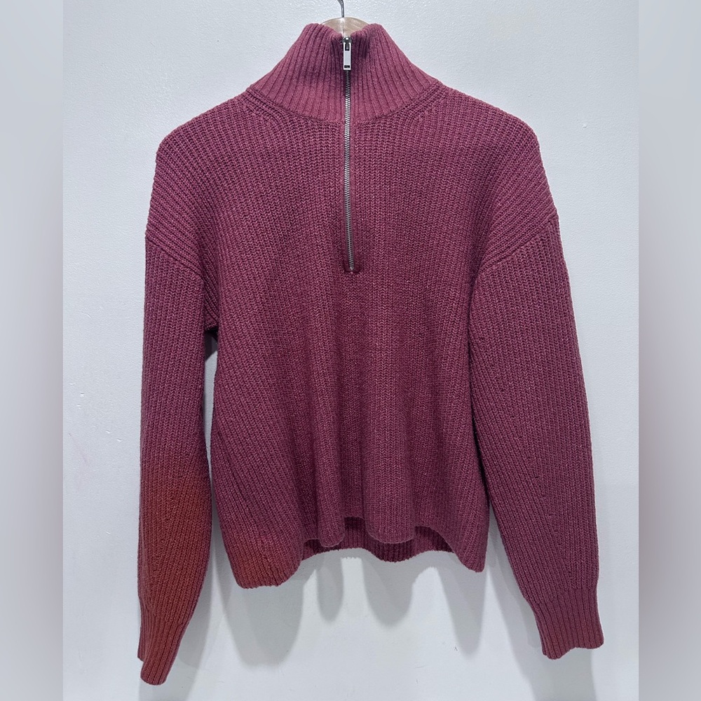 Old Navy Women’s Rib-Knit‎ Quarter-Zip Sweater Size zero XS